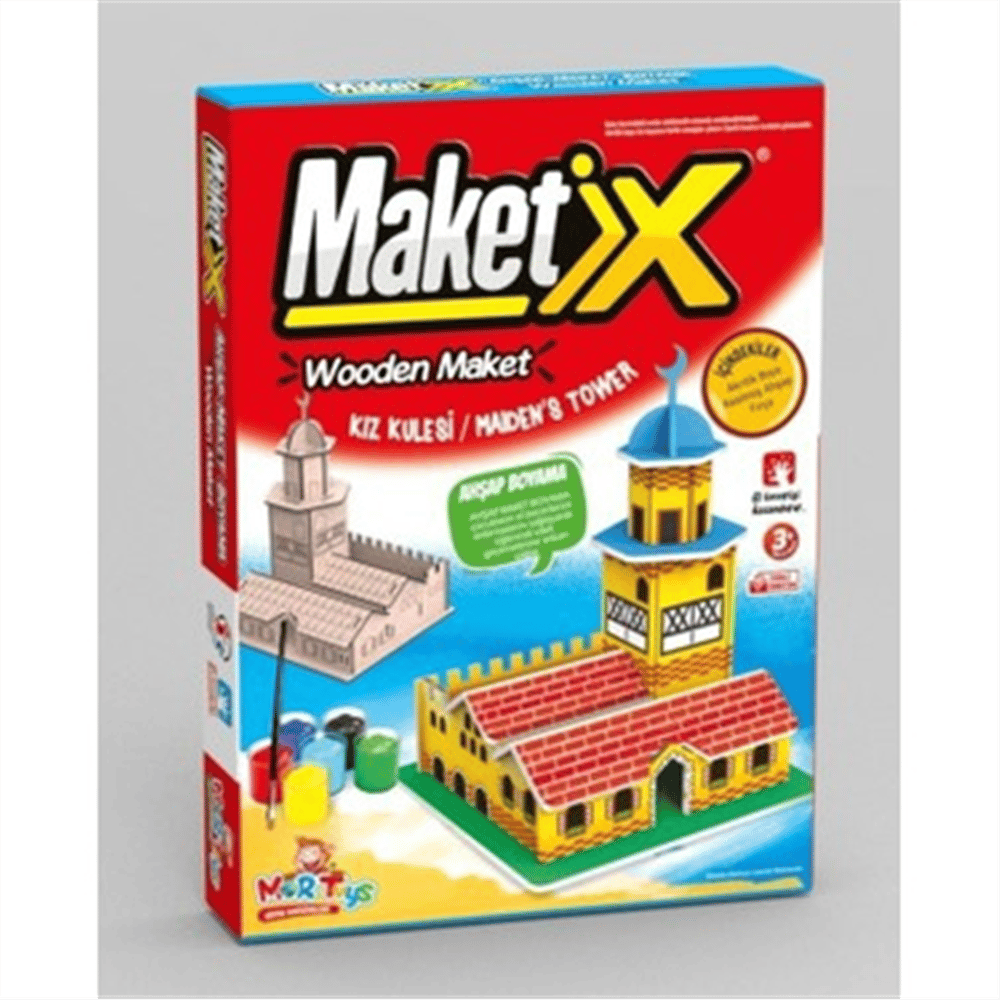 MAKETİX ARABA AHŞAP BOYAMA SETİ 