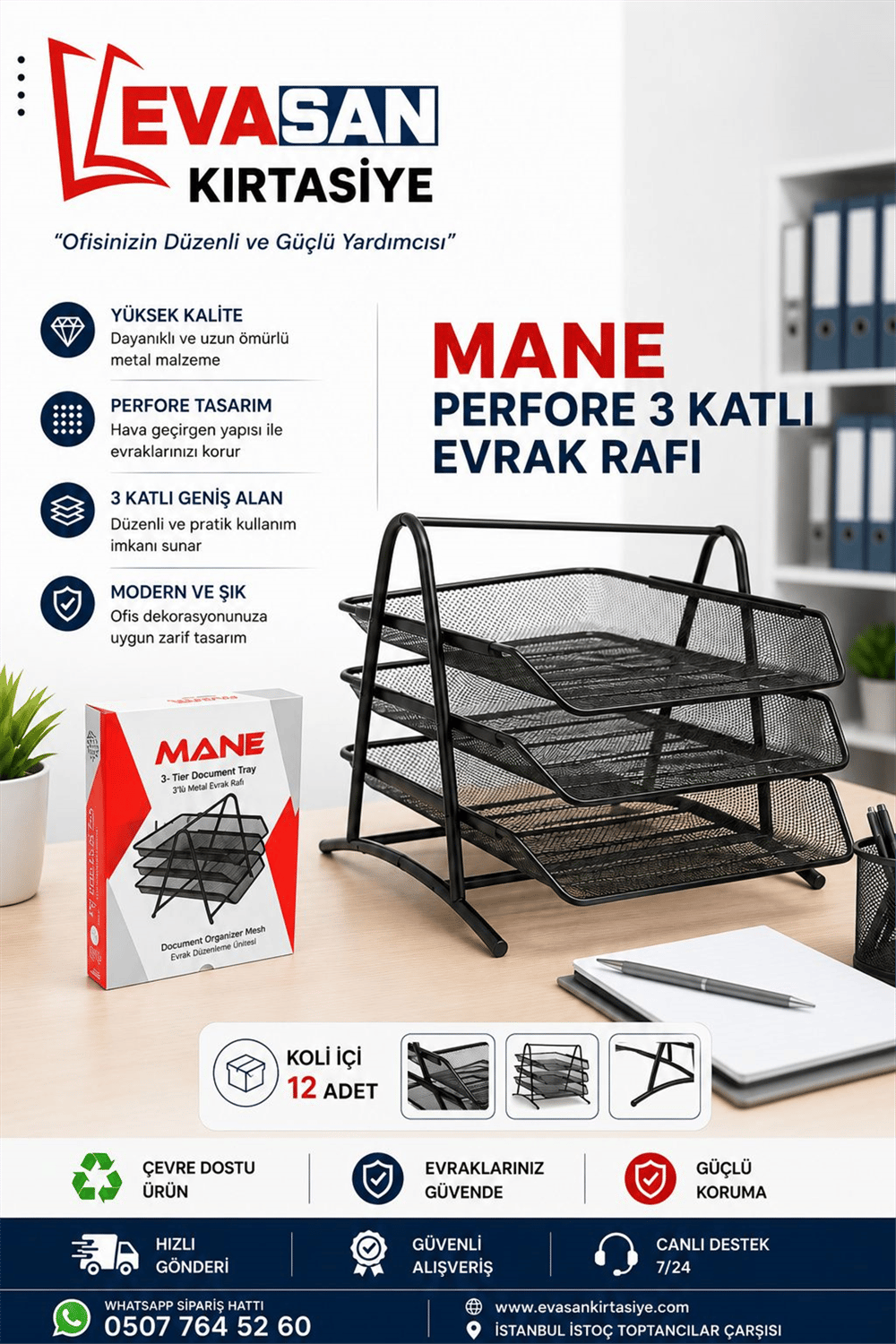MANE PERFORE 3 KATLI EVRAK RAFI 