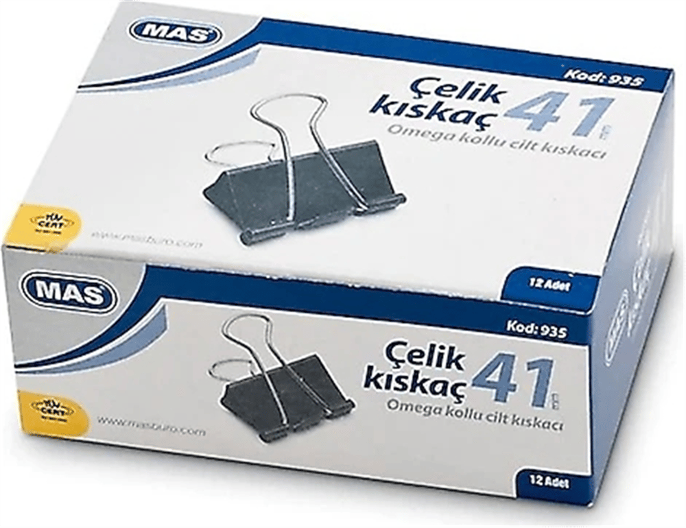 MAS 935 ÇELİK KISKAÇ 41 MM.PK:12 Lİ