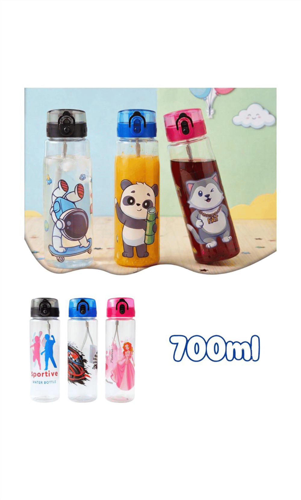 M&B PİPETSİZ MATARA 700 ML KOD: M&B-0006