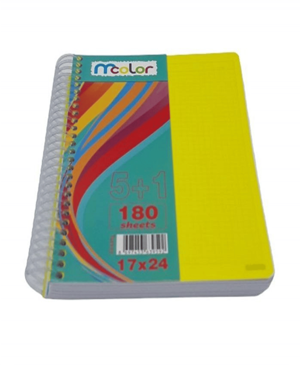 MCOLOR A5 5+1 AYRAÇLI DEFTER 180 YP. *36