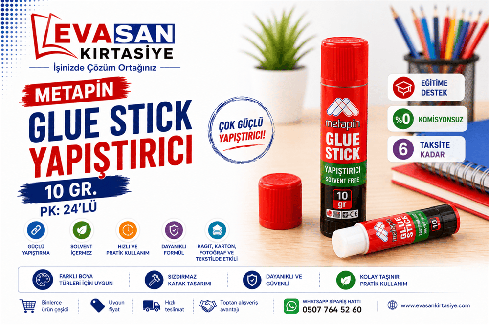 METAPİN 100 GLUE STICK YAPIŞTIRICI 10 GR. PK:24 LÜ *1152