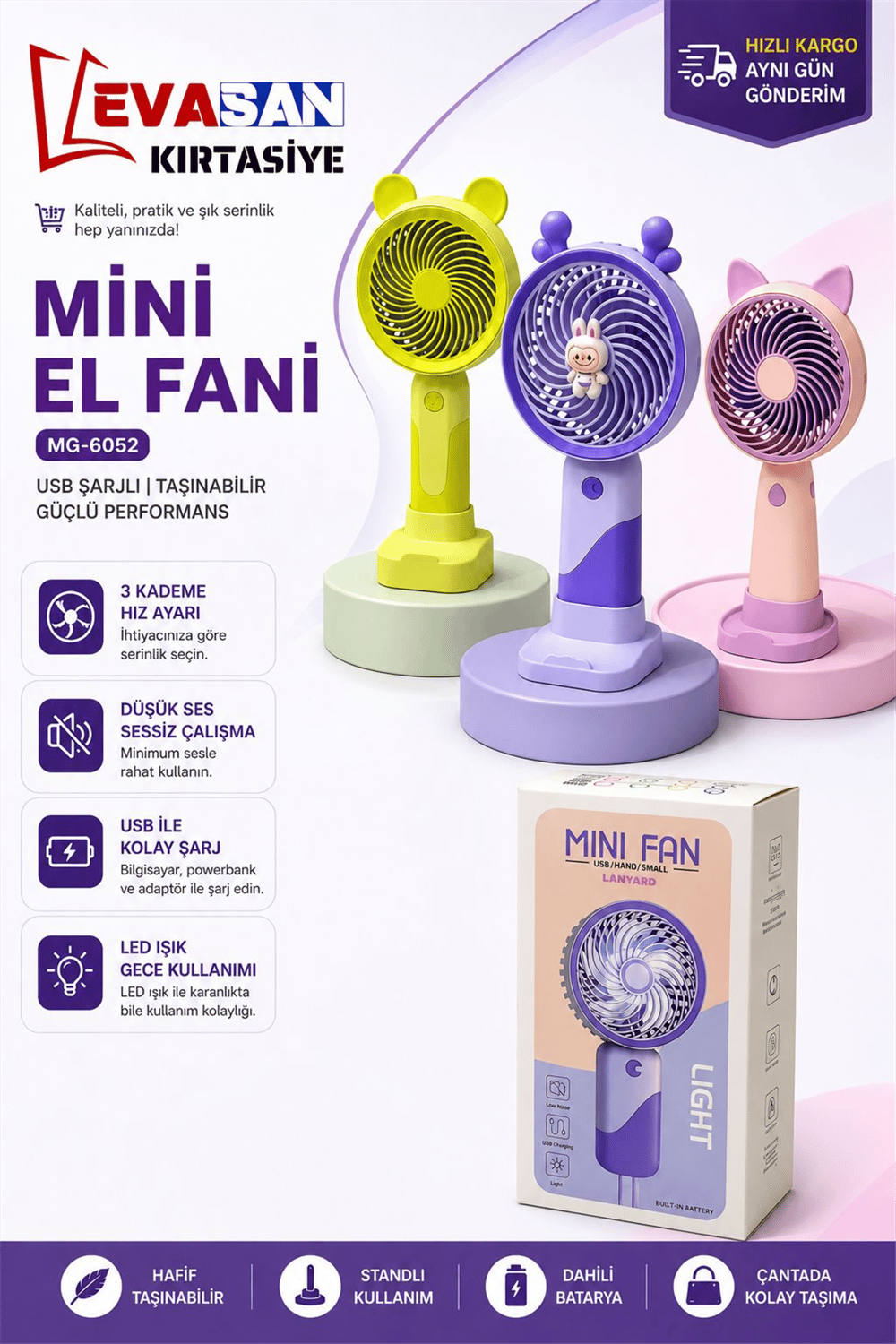 MG-6052 MİNİ EL FANI 