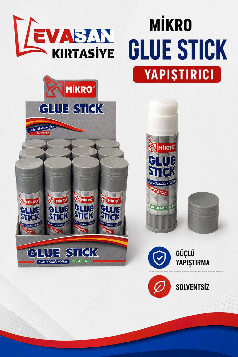 MİKRO GLUE STİCK YAPIŞTIRICI 40GR 12 Lİ  PK.