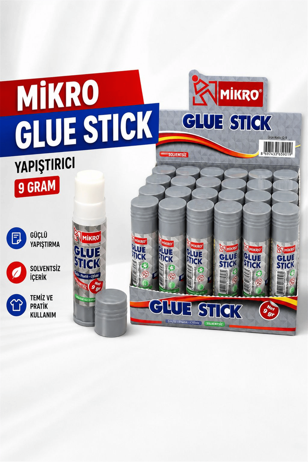 MİKRO GLUE STİCK YAPIŞTIRICI 9GR 24LÜ PK.