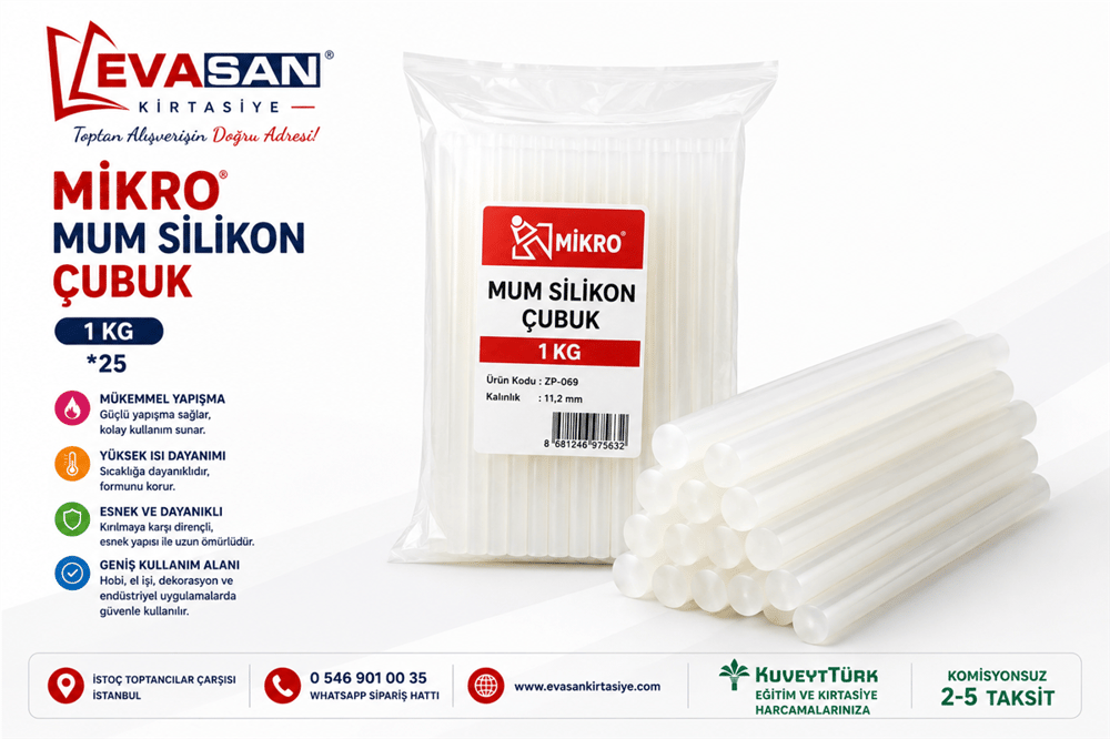MİKRO KALIN MUM SİLİKON 1 KĞ *25