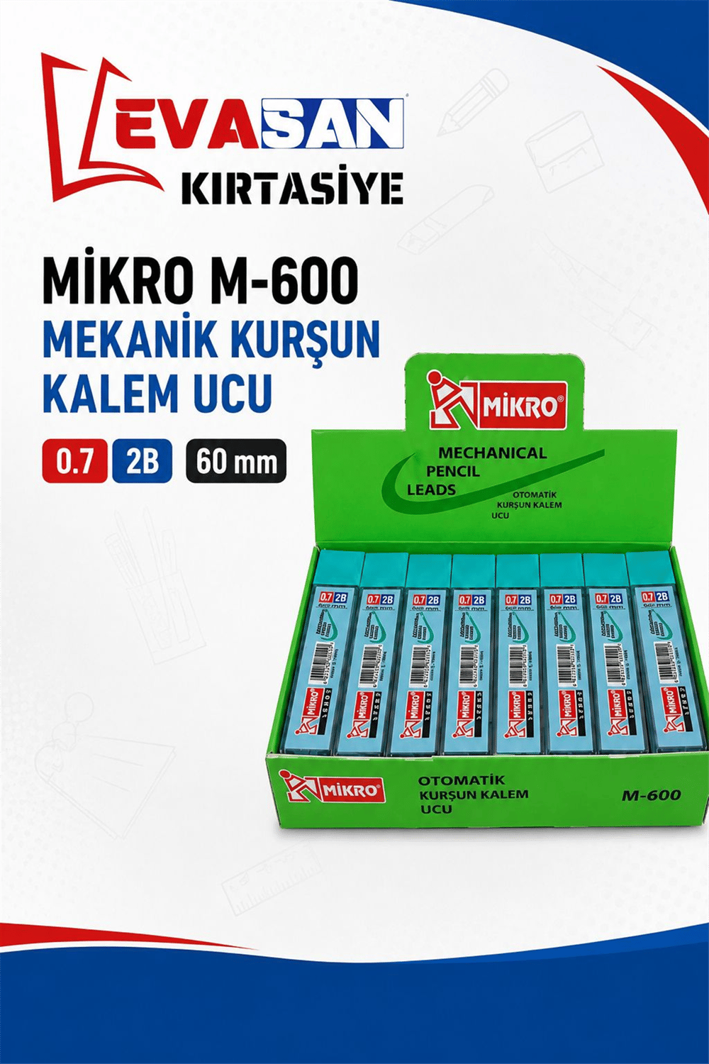 MİKRO M-600 MİN 60 MM KISA 0.7 48 Lİ PK. *2880