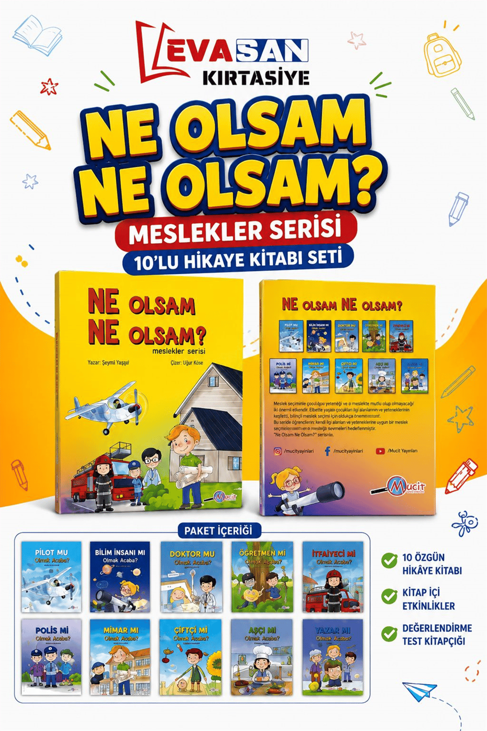 NE OLSAM NE OLSAM MESLEKLER SERİSİ 10 LU HİKAYE  KİTABI SETİ