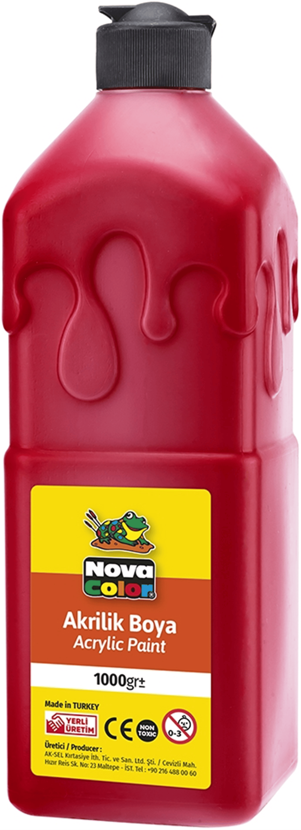 NOVA COLOR AKRİLİK  BOYA 1 KG KIRMIZI