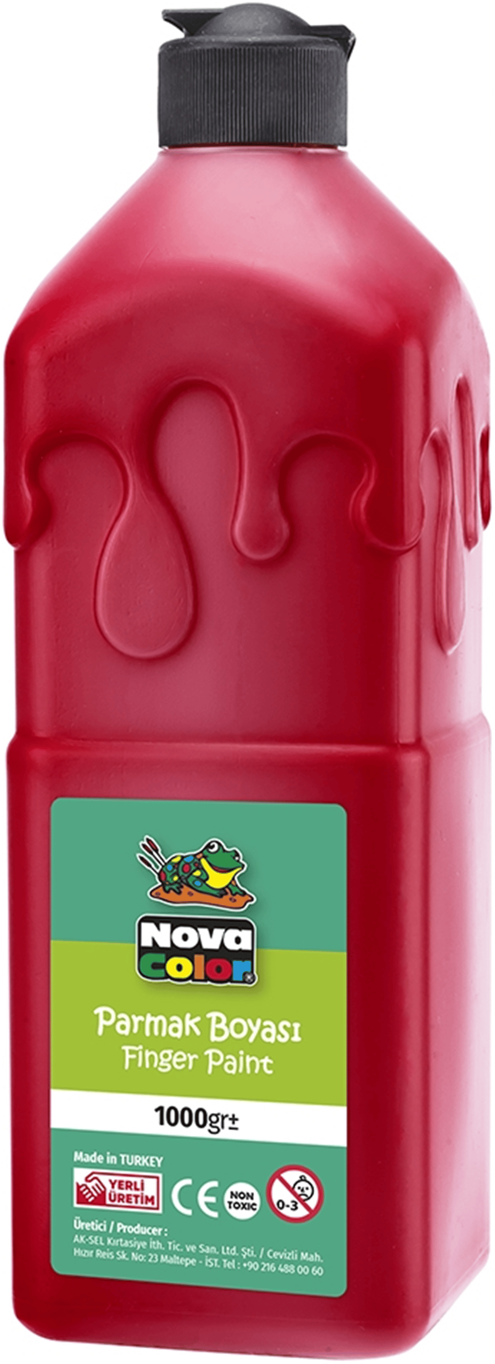 NOVA COLOR PARMAK BOYASI 1 KG KIRMIZI