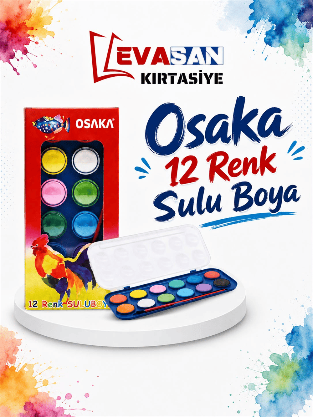 OSAKA SULU BOYA 12 RENK PK:12 Lİ