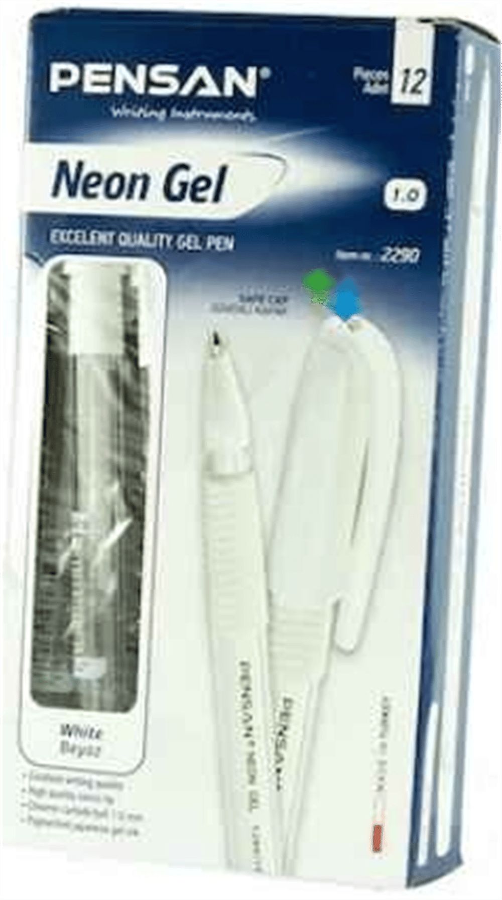 PENSAN 2229 NEON JEL KALEM BEYAZ 1MM 12 Lİ PK