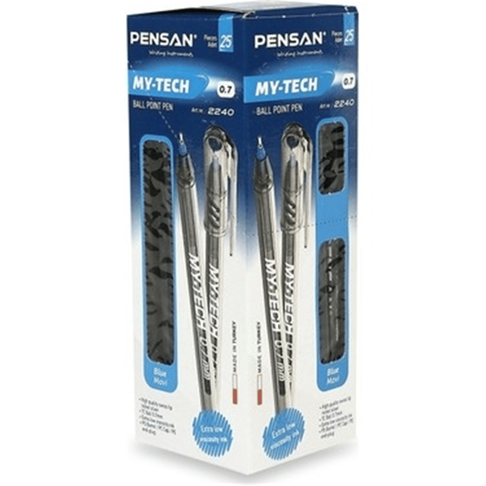 PENSAN 2240 MY-TECH TÜKENMEZ KALEM MAVİ PK:25 Lİ