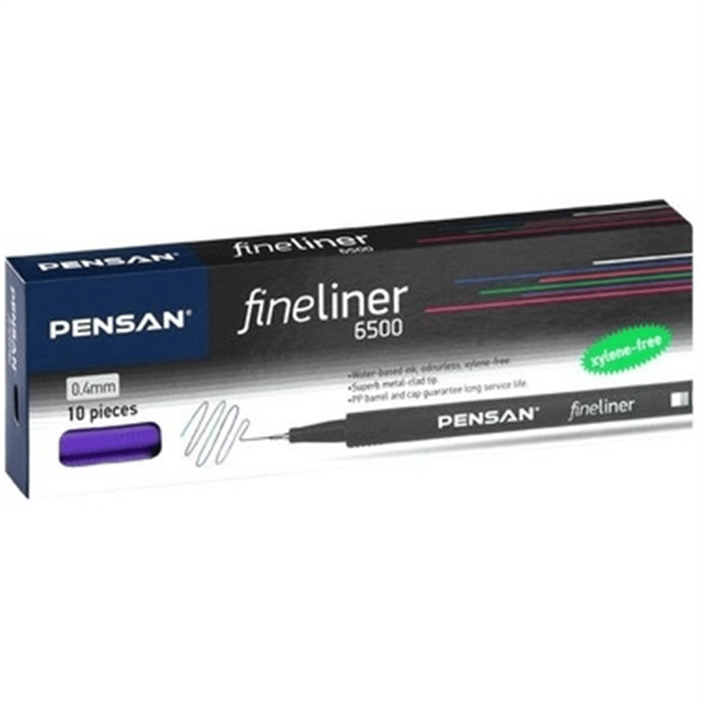 PENSAN 6500 FİNELİNER VİŞNE KALEM 10 LU