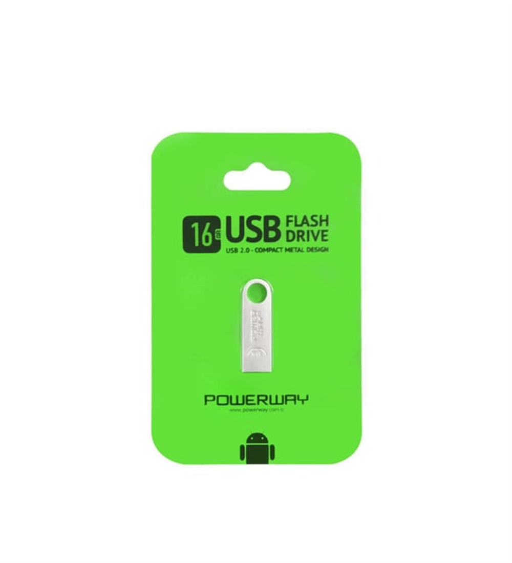 POWERWAY 16 GB METAL FLASH BELLEK