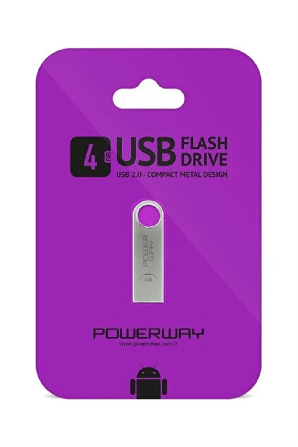 POWERWAY 4 GB METAL FLASH BELLEK