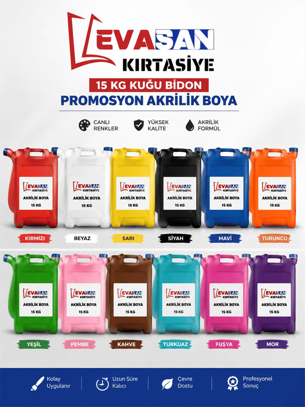 PROMOSYON AKRİLİK BOYA 15 KĞ. 