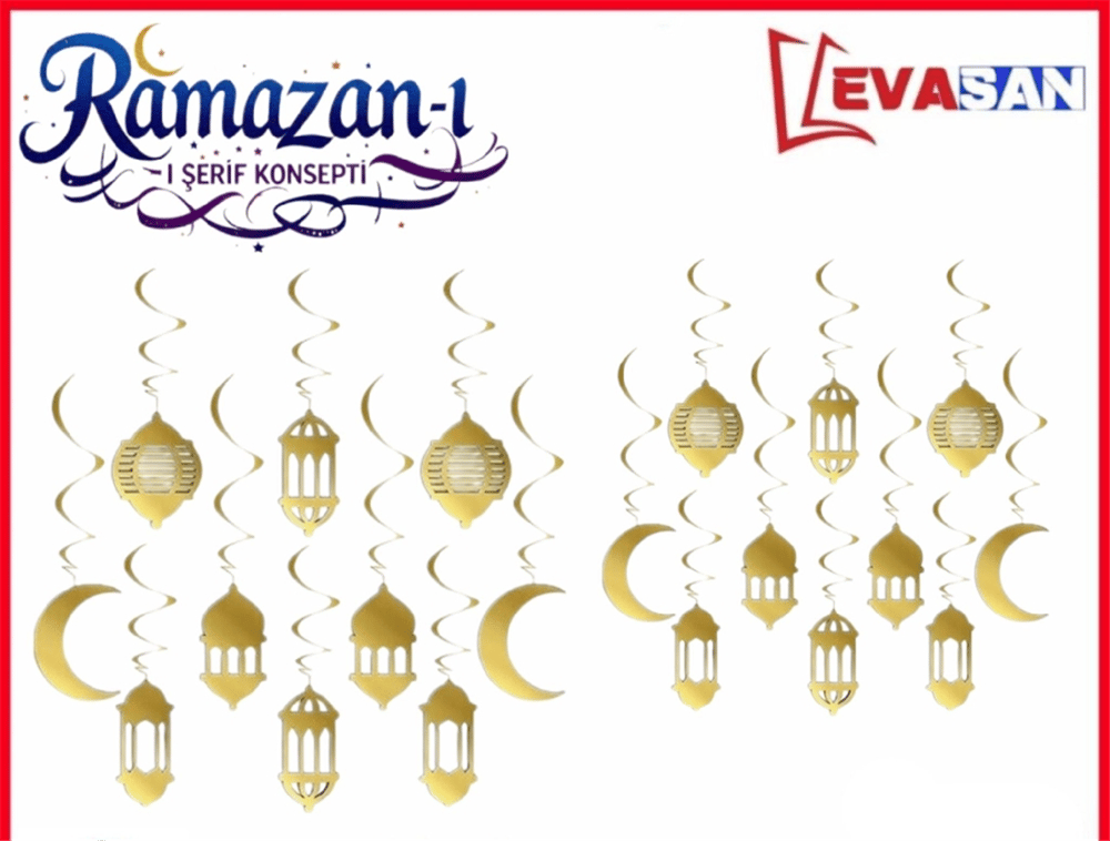 RAMAZAN 3D 10 LU TAVAN SÜS GOLD