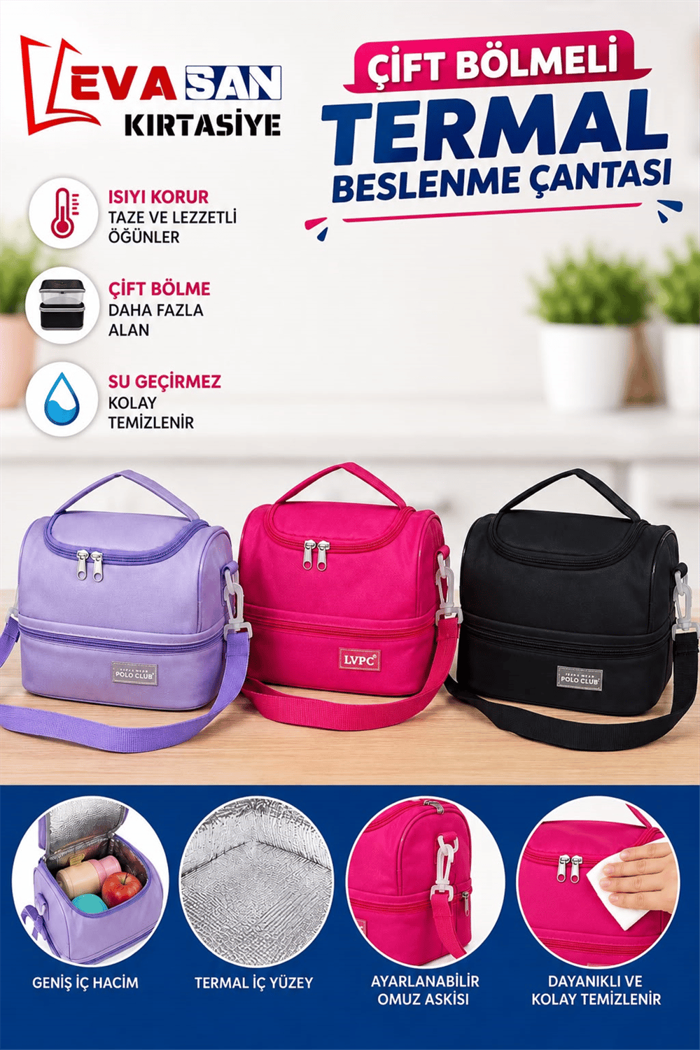RBS ÇİFT BÖLMELİ TERMAL BESLENME ÇANTASI 