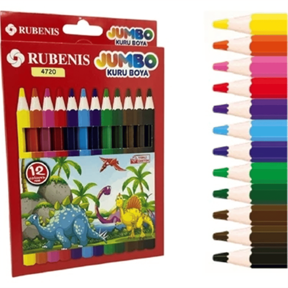 RUBENİS 4720 JUMBO KURU BOYA12 Lİ 
