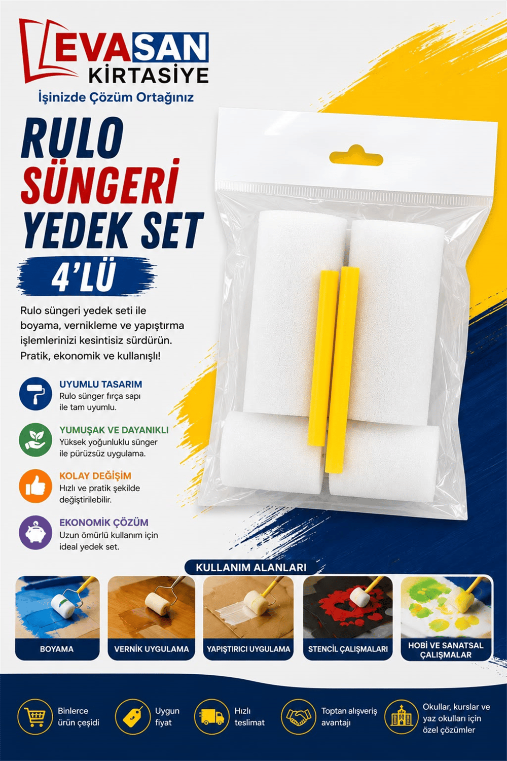 RULO SÜNGERİ YEDEK SET 4 LÜ