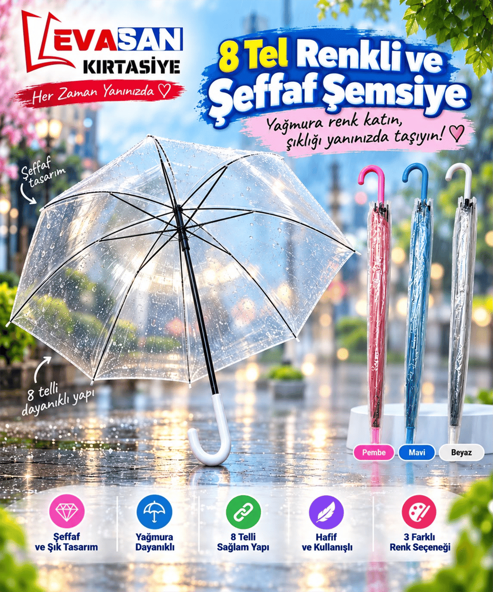 ŞEFFAF ŞEMSİYE*100