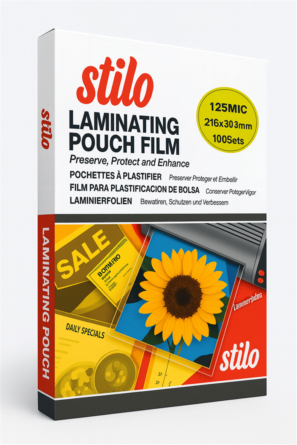 STİLLO A3 LAMİNASYON FİLMİ 125 MİC. PK:100 LÜ *5
