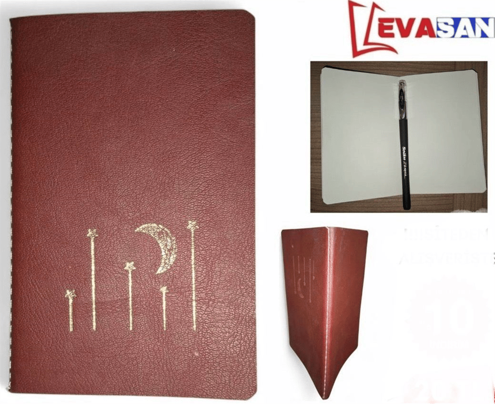 SUNİ DERİ CEP DEFTERİ DİKİŞLİ 9*14 DÜZ 80 SY
