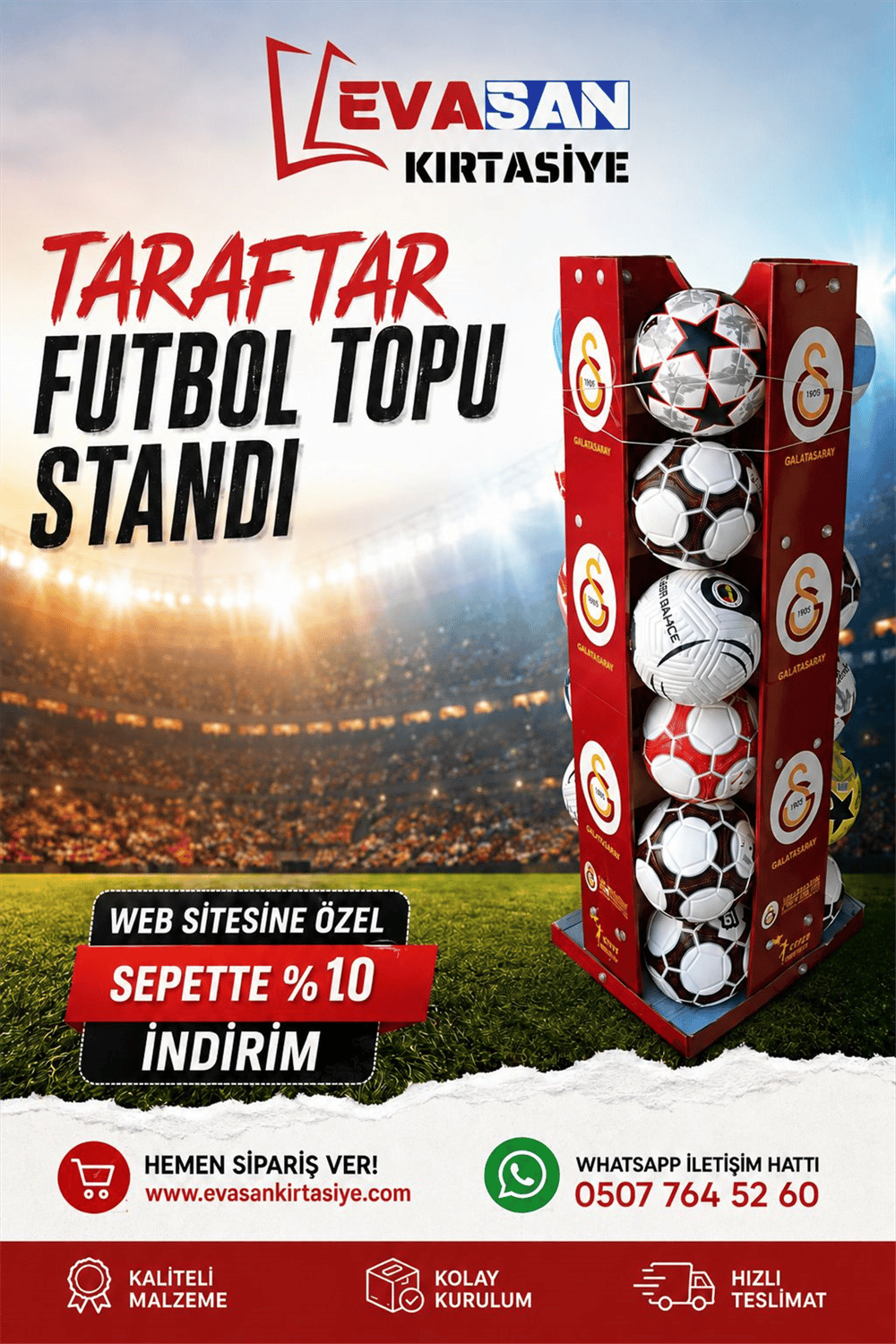TARAFTAR FUTBOL TOPU STANDI (BOŞ STAND)