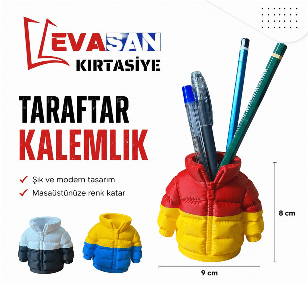 TARAFTAR KALEMLİK 8x9 CM PK:12 Lİ