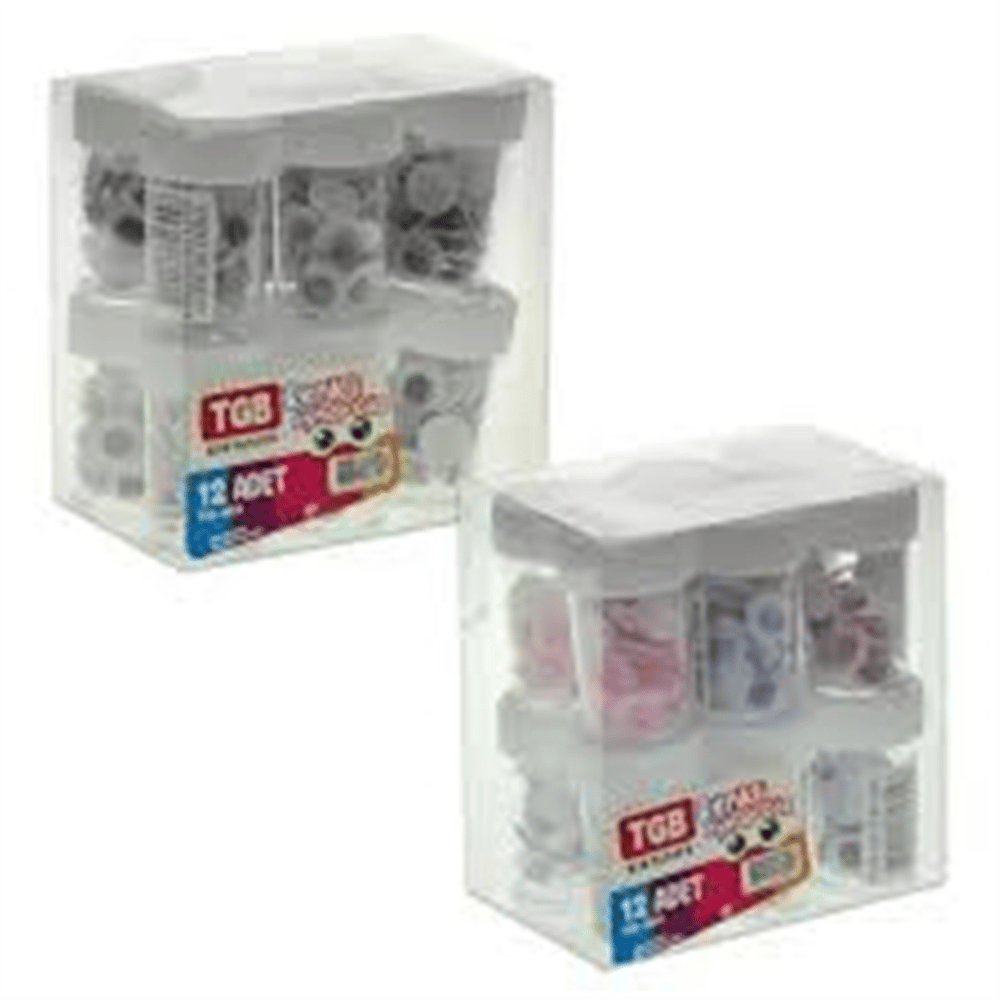 TGB-2909 SİYAH BÜYÜK OYNAR GÖZ PAKET:12 Lİ