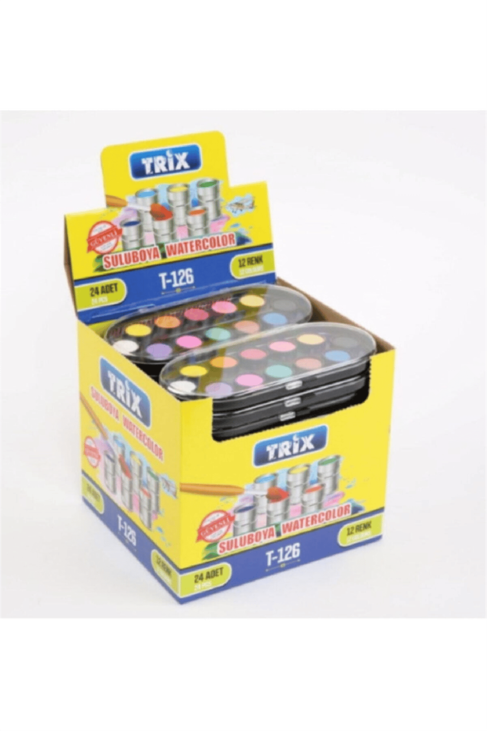 TRİX SULU BOYA 12 RENK 24 LÜ T-126