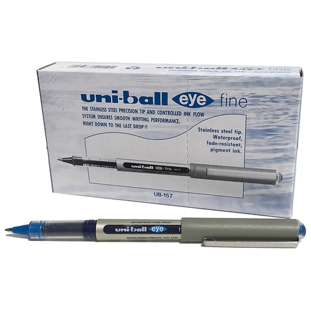 UNİ-BALL UB-157 EYE FİNE PİLOT KALEM MAVİ PAK:12 Lİ