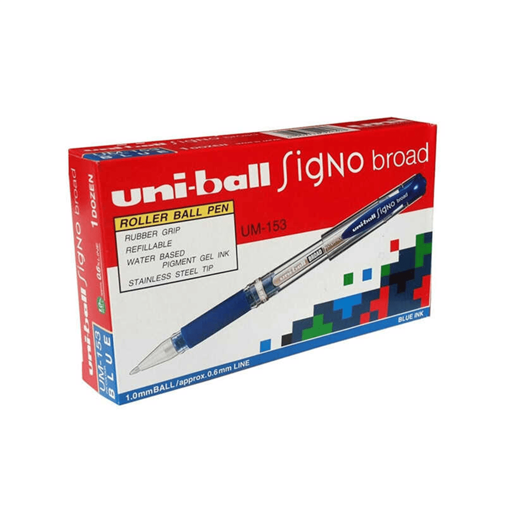 UNİ-BALL UM-153  SIGNO İMZA KALEMİ 1mm MAVİ PK:12 Lİ 