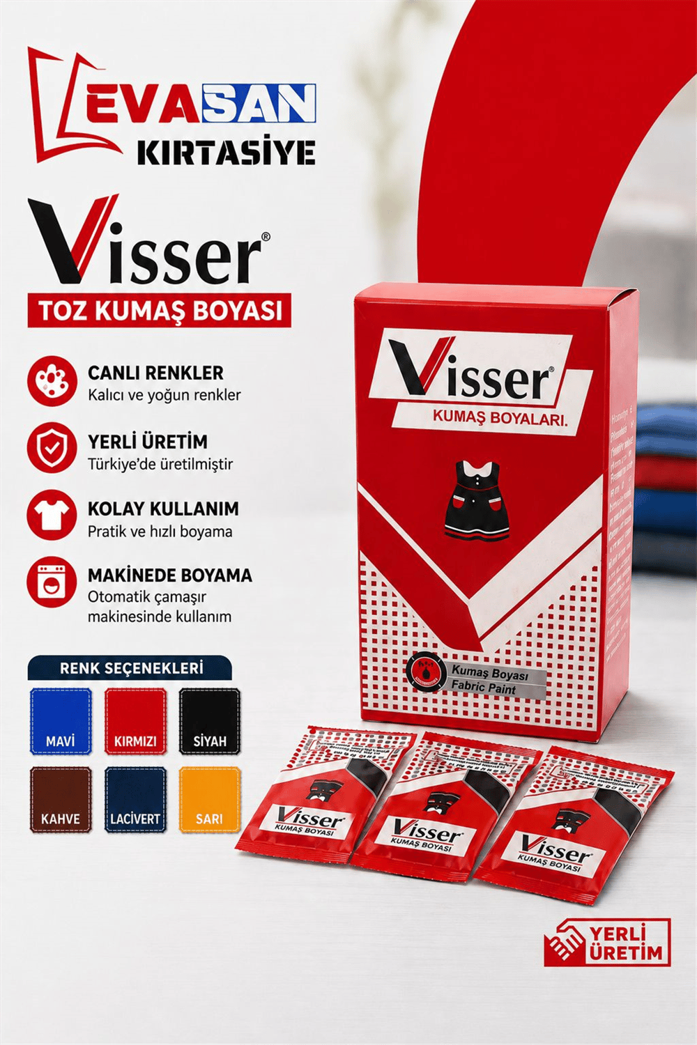 VİSSER 50 ML LİKİT GIDA BOYASI PK: 6 LI