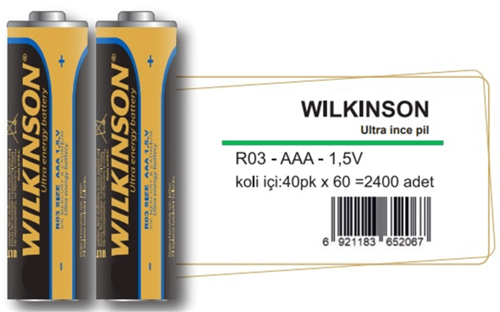 WILKINSON R03 AA İNCE PİL 60 LI *40