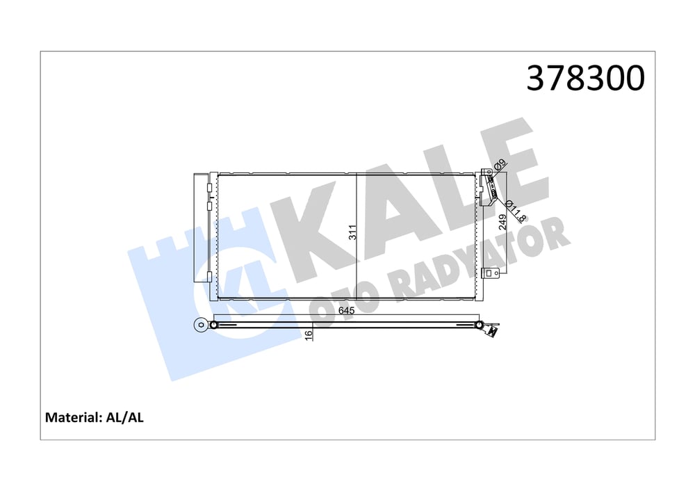 Fiat Doblo 2010+ / Opel Combo D Klima Kondenseri (Kurutuculu) - Brazing