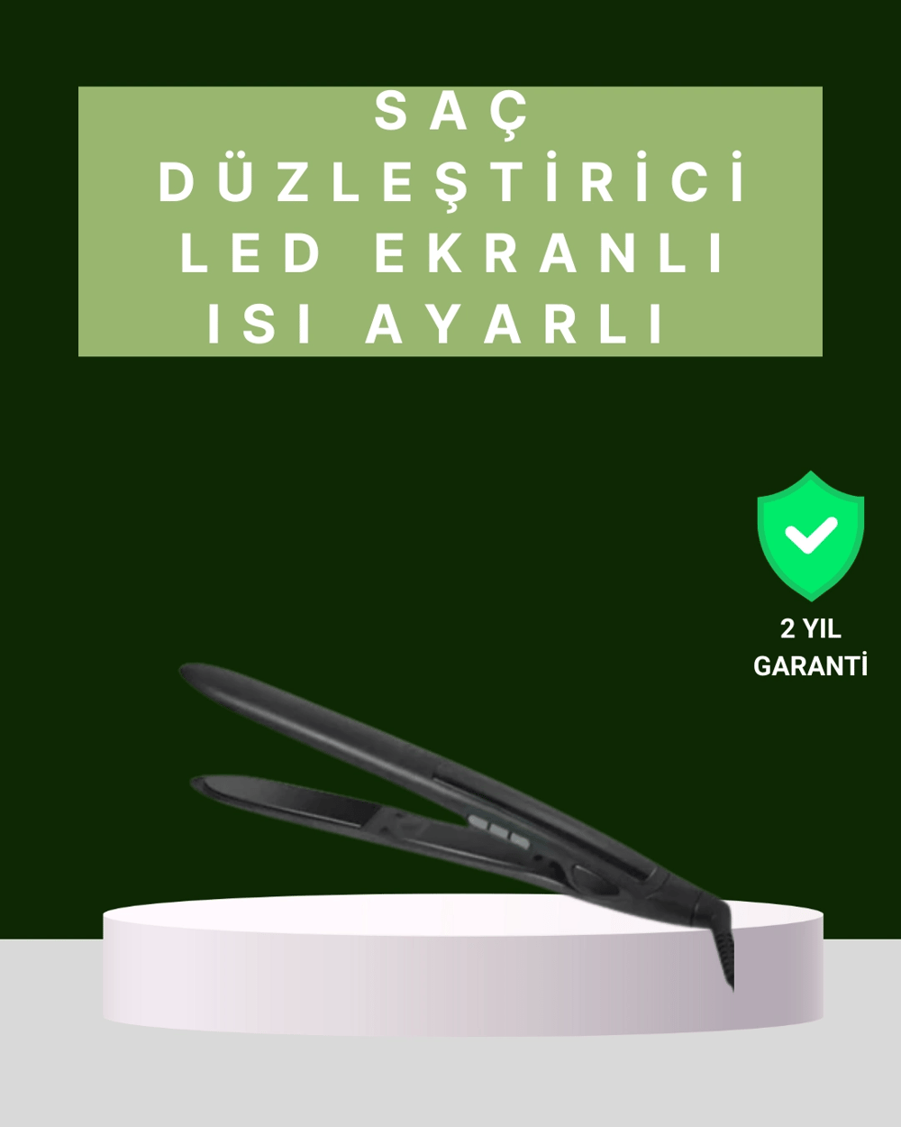 2025 Isı Ayarlı Titanyum Kaplama Seramik Plakalı Saç Düzleştirici Dijital Ekranlı A Kalite