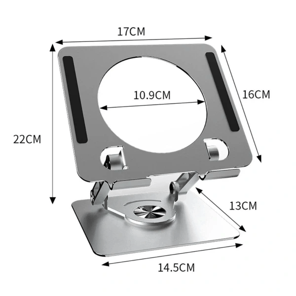 360 Derece Dönebilen Yükseltilmiş Masaüstü Ayarlanabilir Metal Tablet Standı