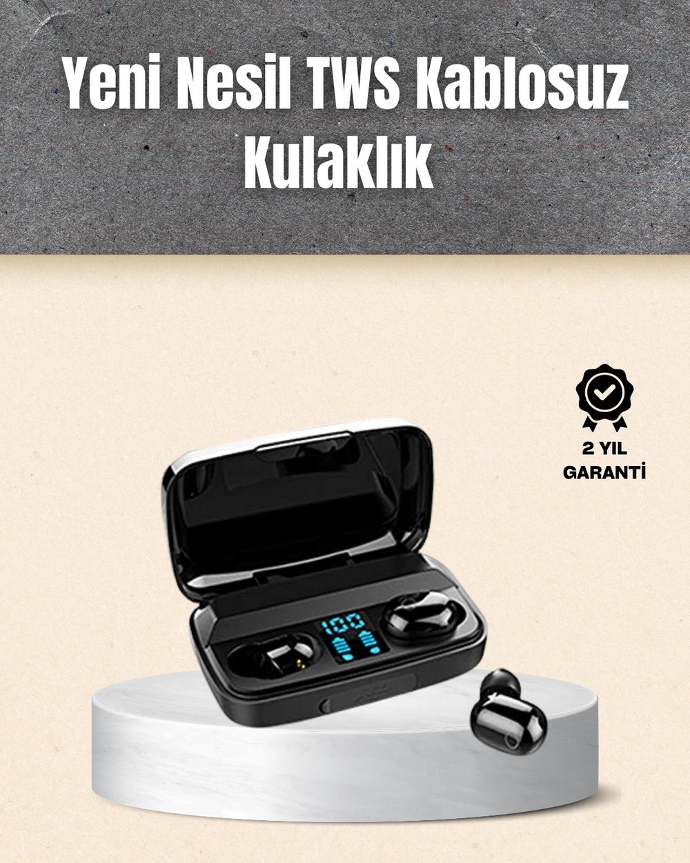 A10s TWS Ergonomik Bluetooth Kulaklık Uzun Pil Ömürlü