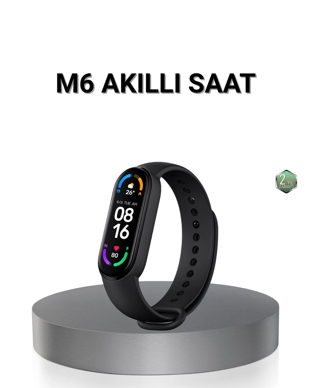Akıllı Bileklik – Kalp Atış, Uyku ve Adım Takibi, IP67 Su Geçirmez