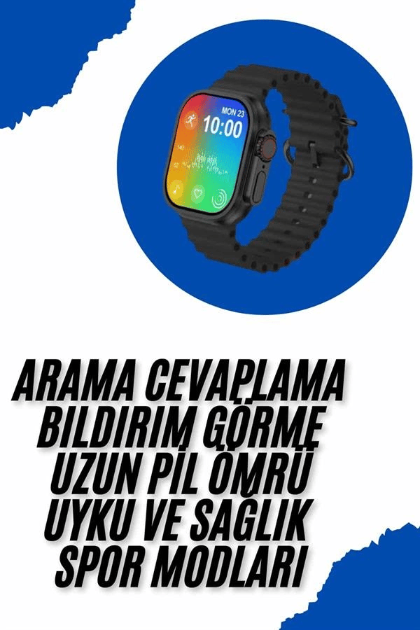 Akıllı Saat Sağlık Takibi Kalp Atışı Adımsayar Ultra Yeni Nesil nefes Egzersizi
