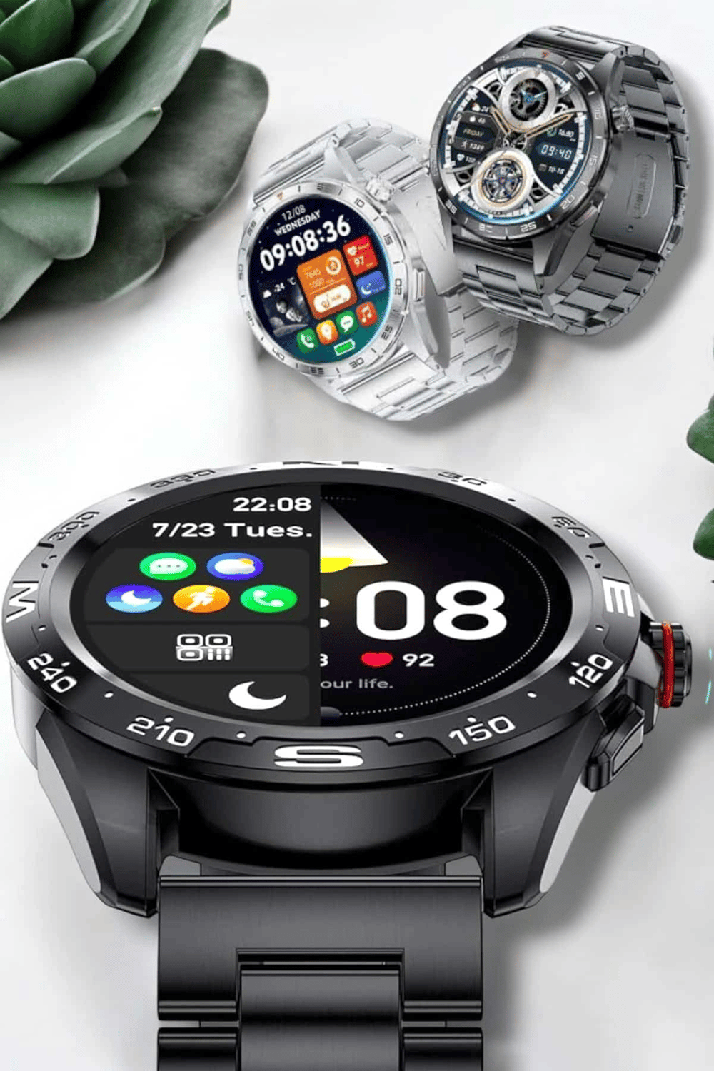 Akıllı Saat Sağlık ve Fitness Takibi Bluetooth Bağlantılı Dokunmatik Ekran