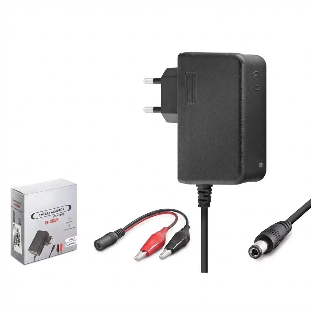 Akü Şarj Cihazı 12V 2.5A 30W Krokodil Uç Akü Şarj Adaptörü