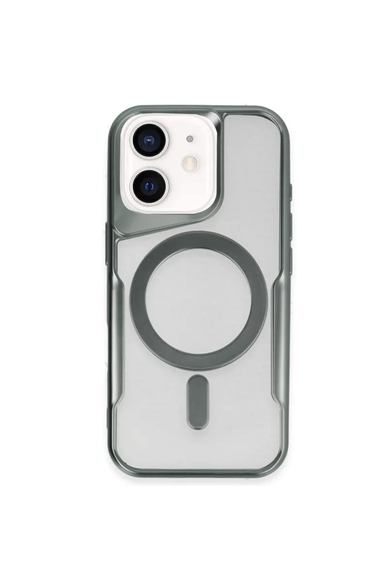 Apple iPhone 11 Kılıf Boyi Magsafe Silikon Kapak - Yeşil