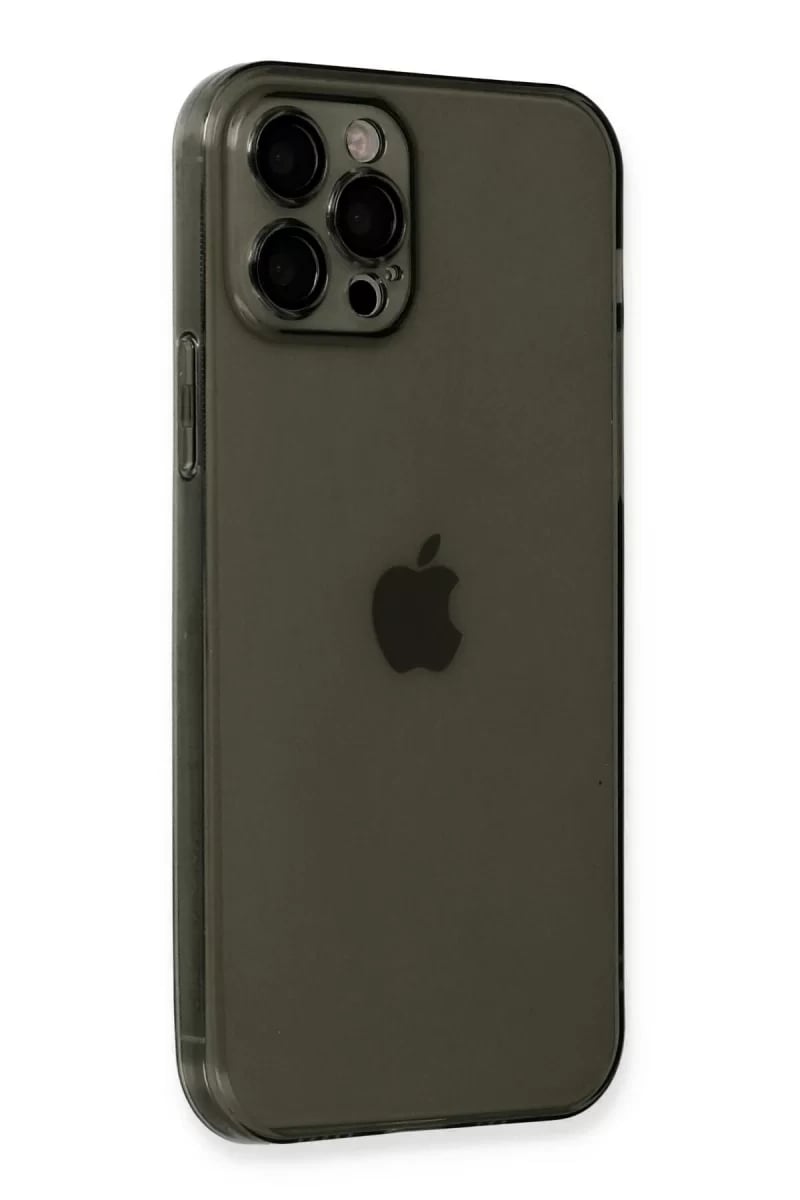 Apple iPhone 12 Pro Max Kılıf Fly Lens Silikon - Siyah