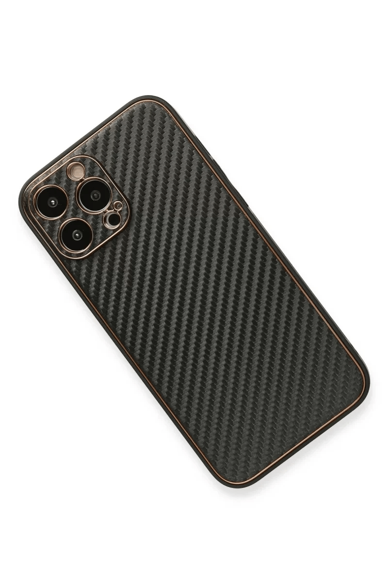 Apple iPhone 13 Pro Kılıf Coco Karbon Silikon - Siyah