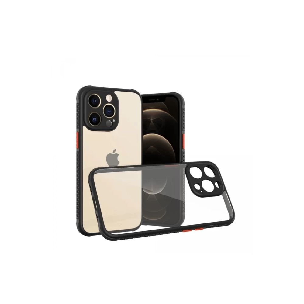 Apple iPhone 13 Pro Kılıf Miami Şeffaf Silikon - Siyah