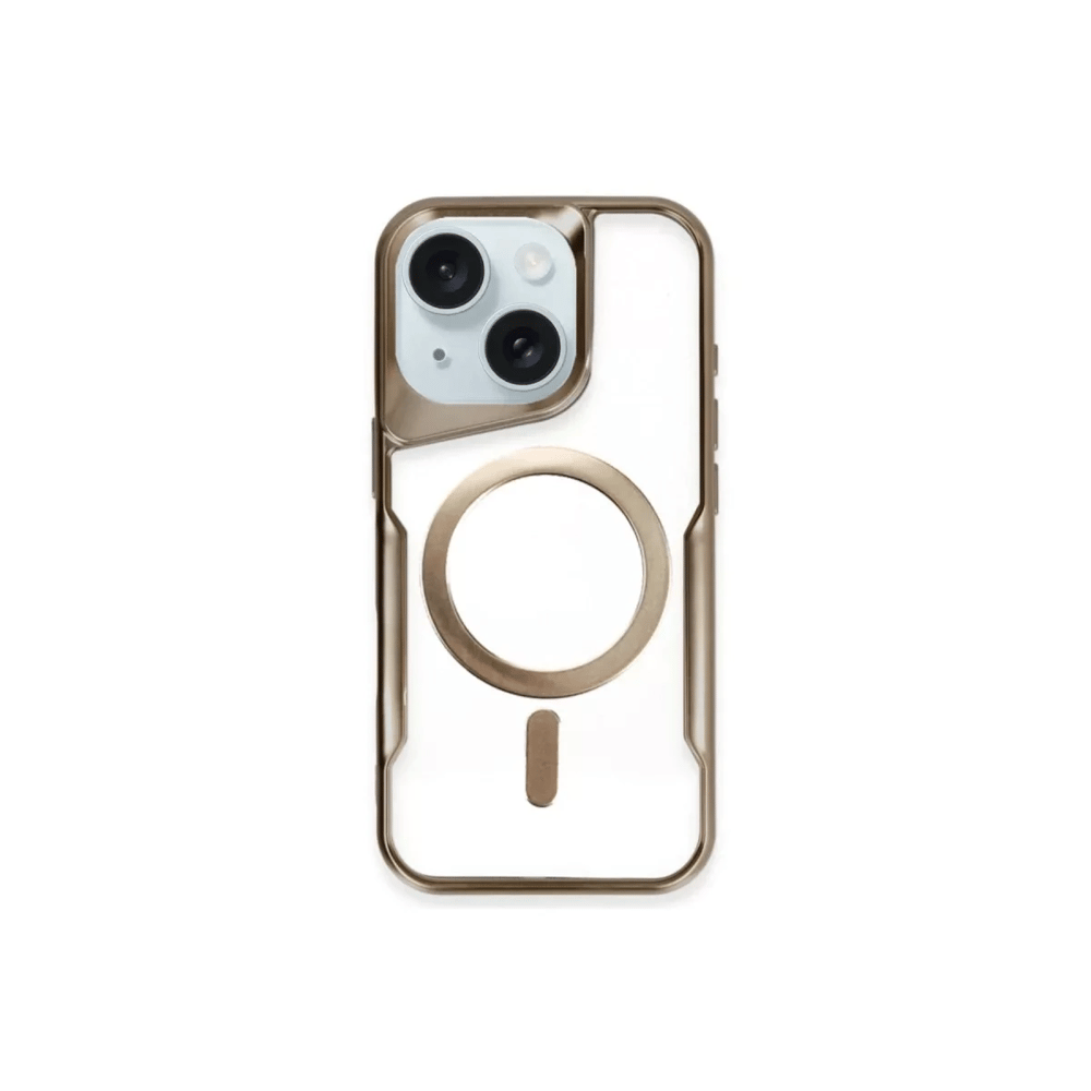 Apple iPhone 15 Plus Kılıf Boyi Magsafe Silikon Kapak - Kahverengi