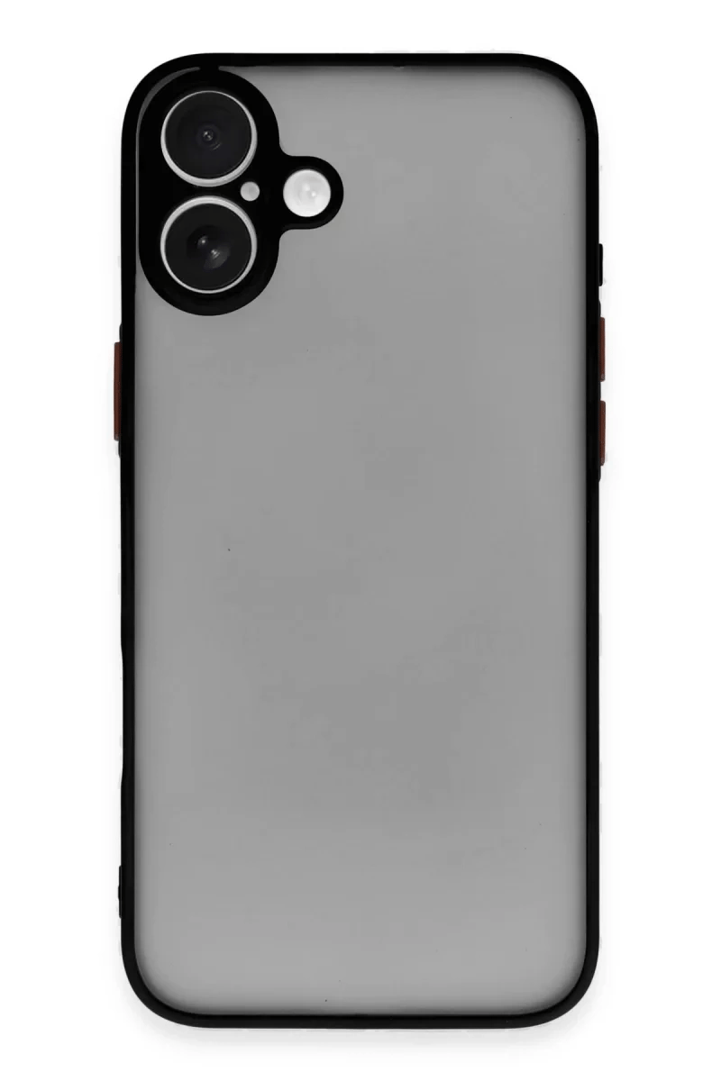 Apple iPhone 16 Kılıf Montreal Silikon Kapak - Siyah